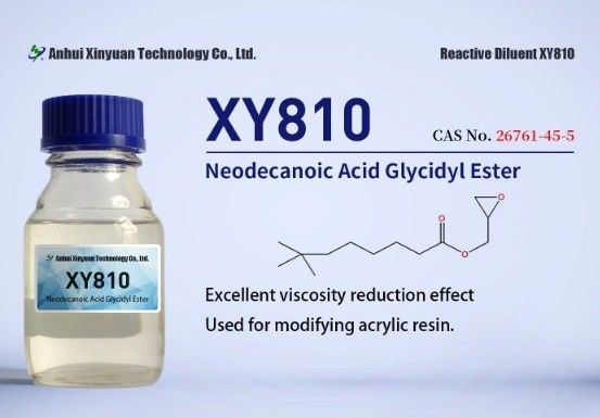 الحمض النيوديكانوي GLYCIDYL ESTER XY810 CAS 26761-45-5 مخفف في طبقات الأرضيات الايبوكسي، بوليستر أو الراتنج الأكريلي