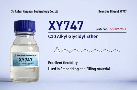 إيثرات الغليسيديل الألكيلية C10 XY747 CAS 68609-96-1، أرضيات، إصلاح الخرسانة، مادة حشو، تضمين، أحادي الإيبوكسي الوظيفي، سائل شفاف